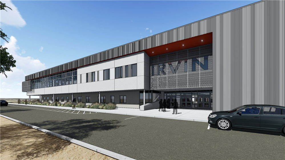 Irvin HS Front Building Rendering Irvin HS Front Building Rendering